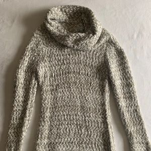 Woven Heart Turtle-Neck Sweater Dress